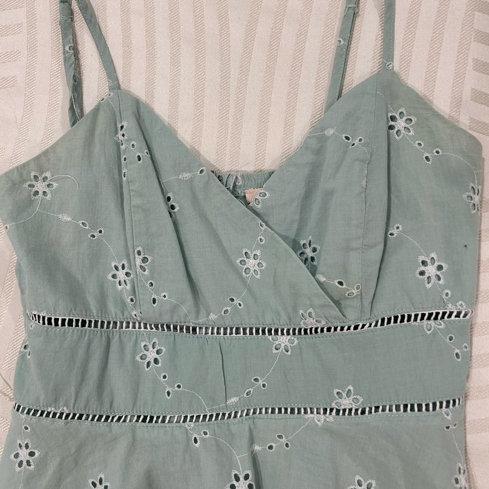 Mi Ami | Light Blue Embroidered Top